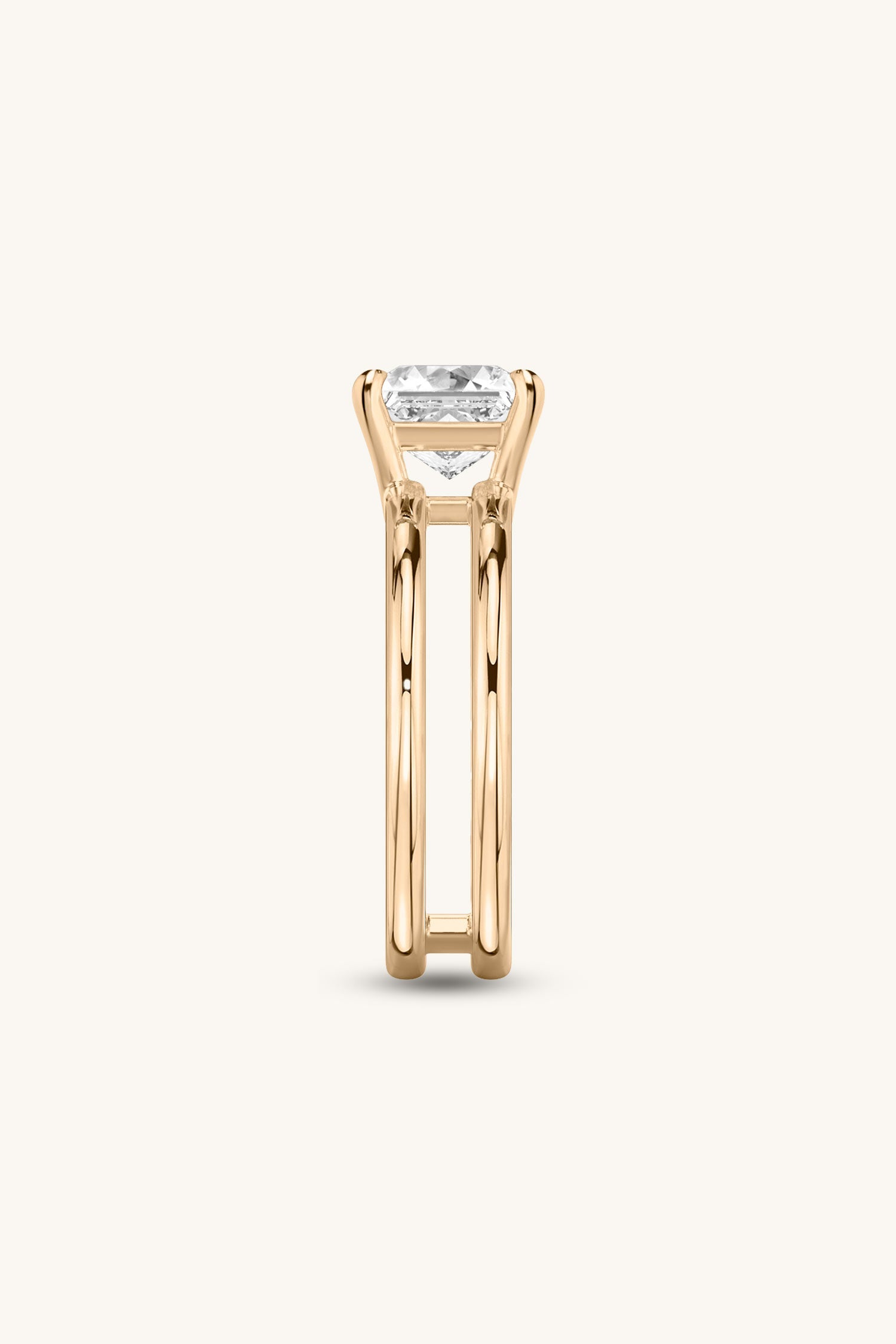 Bicephal Princess Solitaire Ring