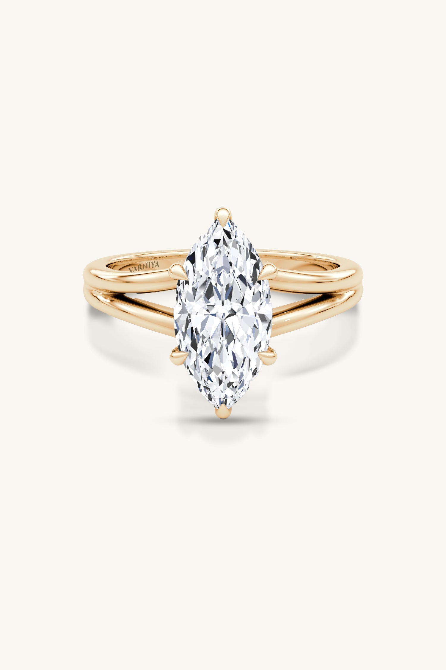 Dulce Halo Marquise Solitaire Ring