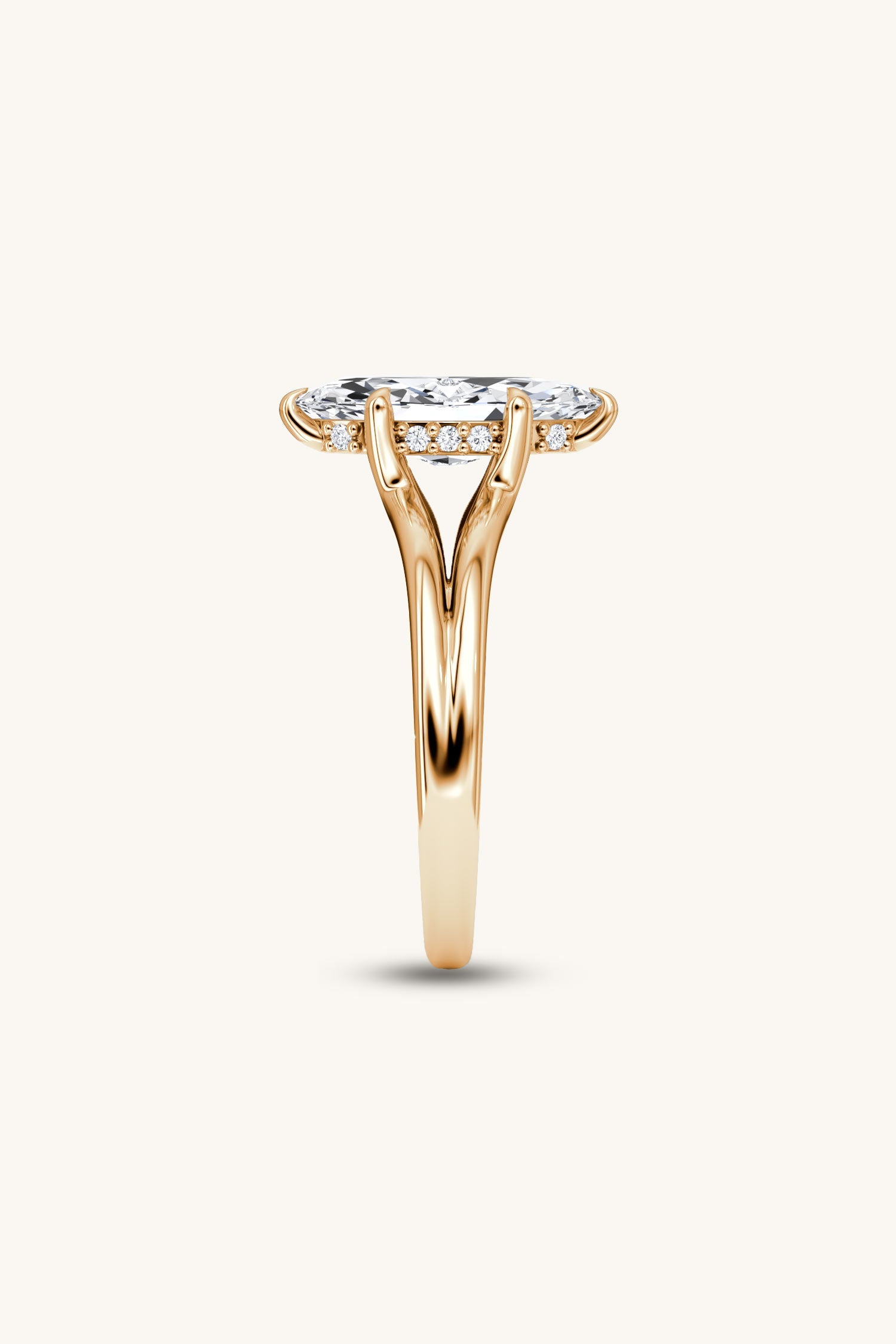 Dulce Halo Marquise Solitaire Ring