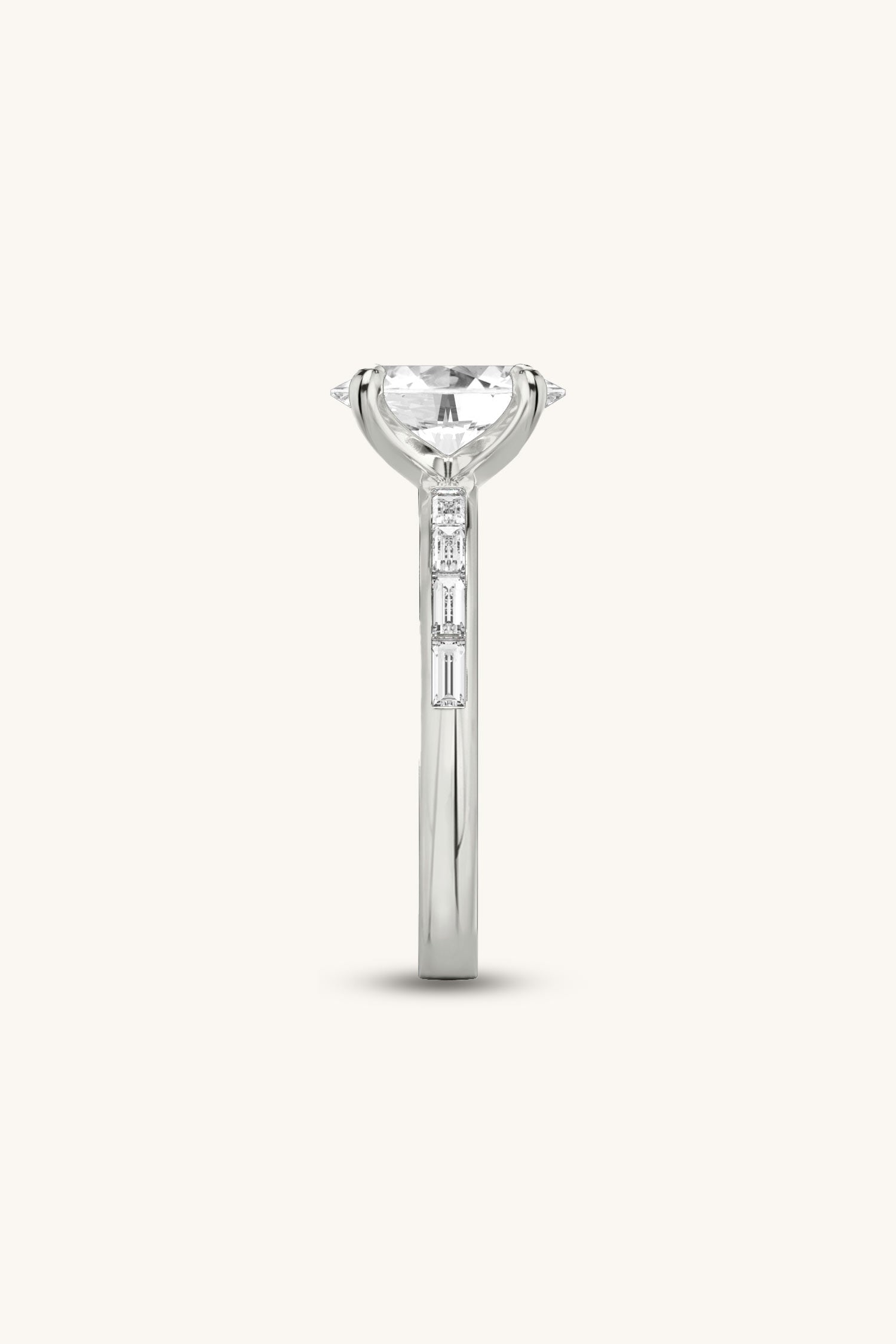 Sequinne Oval Channel Pavé Band