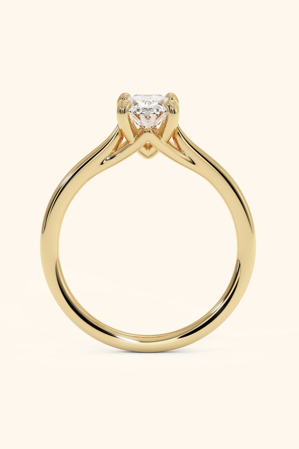 Valentina Ring with an Oval Solitaire