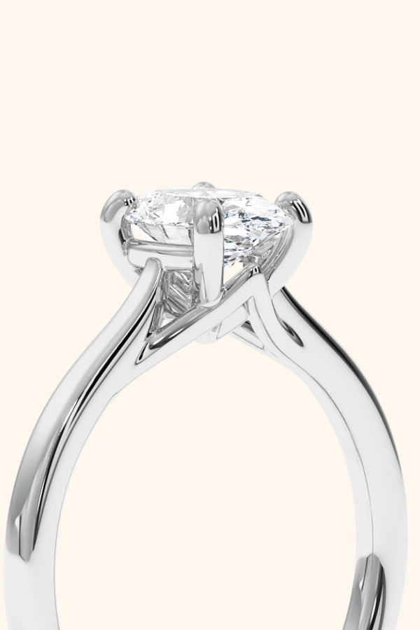 Valentina Ring with an Oval Solitaire