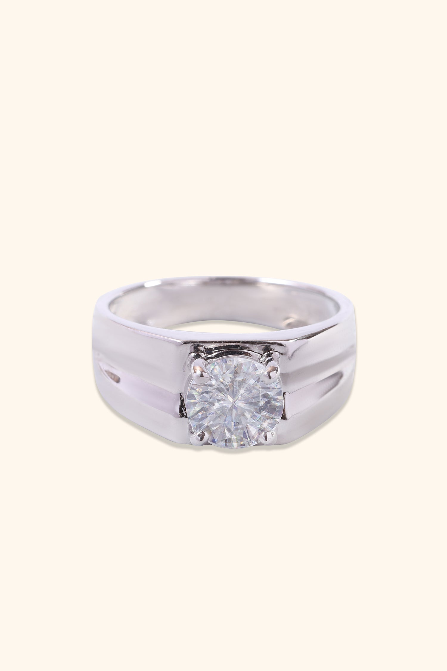 Monarch Band with a Round Solitaire