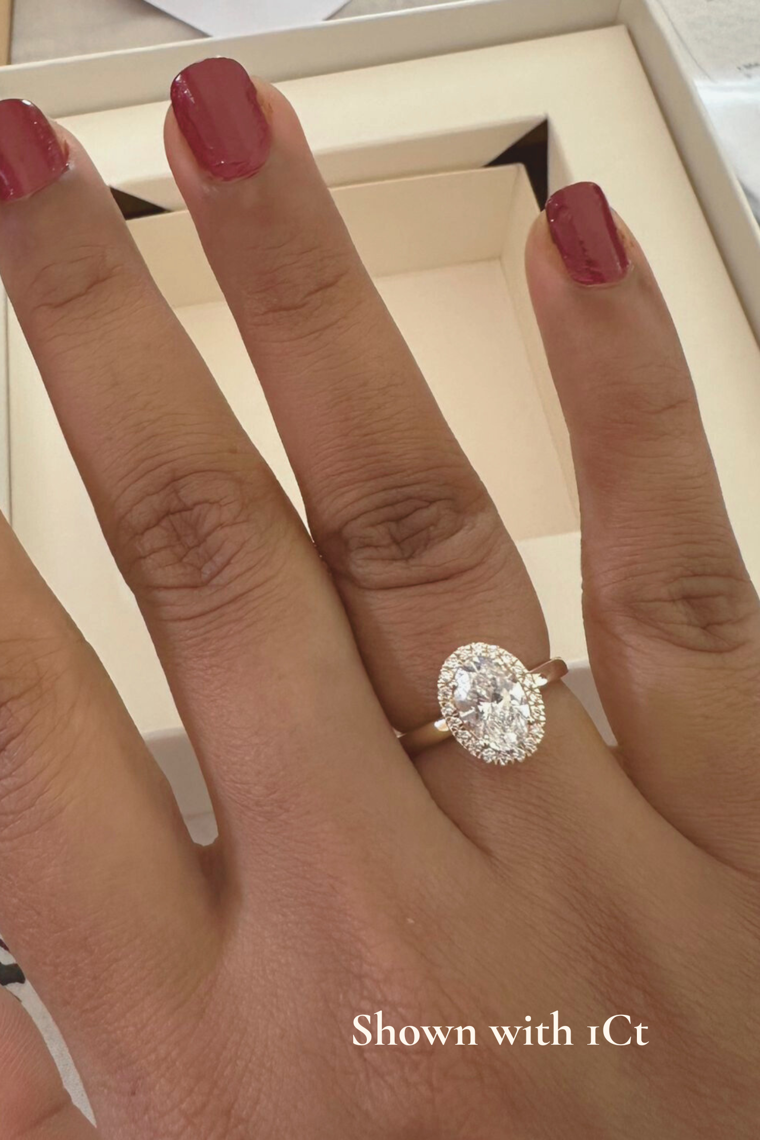 Angelica Classic Halo Oval Solitaire Ring
