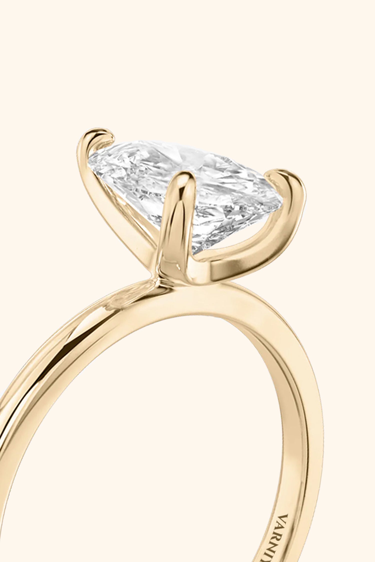 4 Prong Classic Grace Pear Solitaire Best Ring