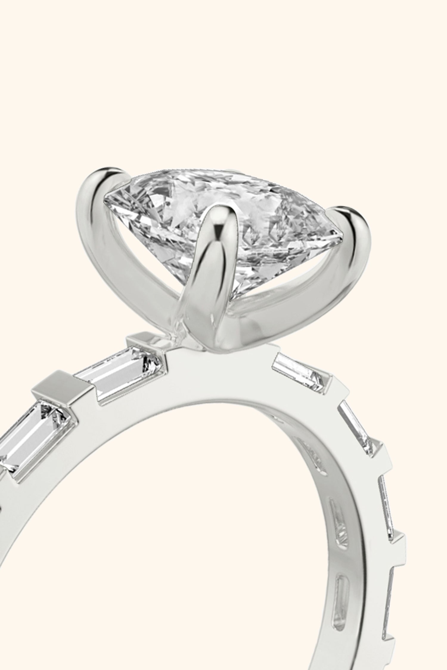 French Bar Embellished with an Asscher Solitaire
