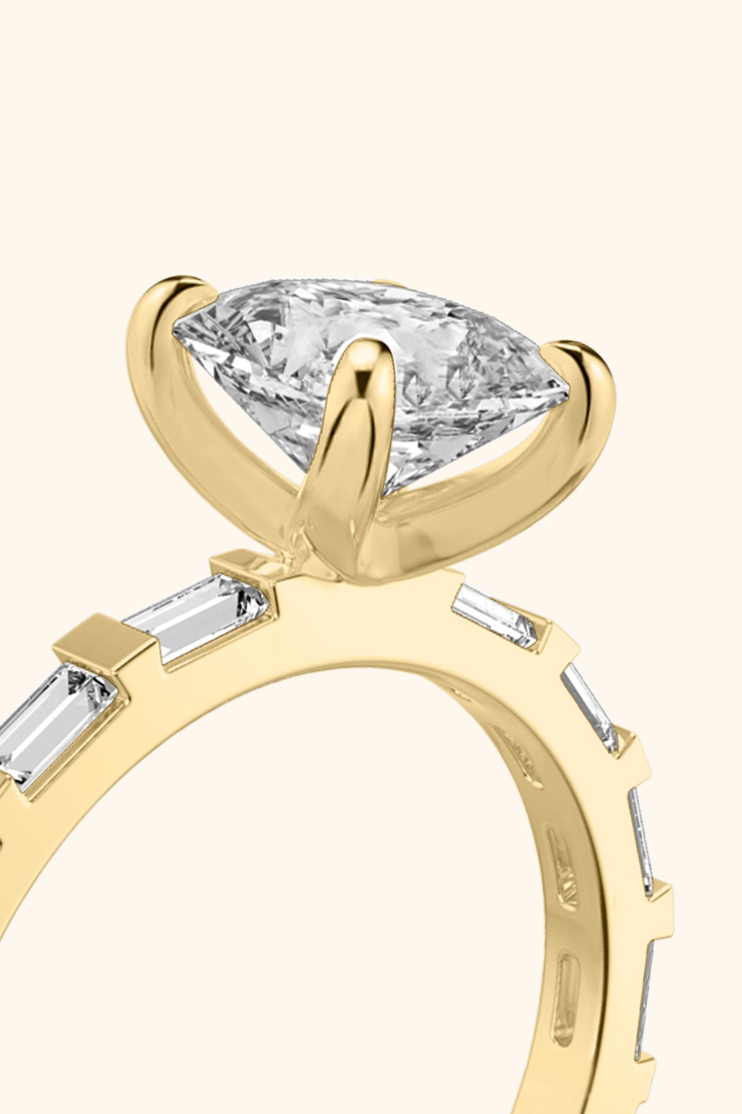 French Bar Embellished with an Asscher Solitaire