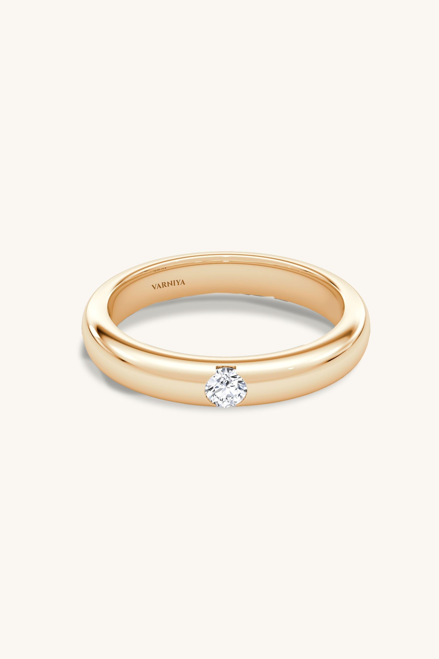 Catarina Men's Round Brilliant Solitaire Band