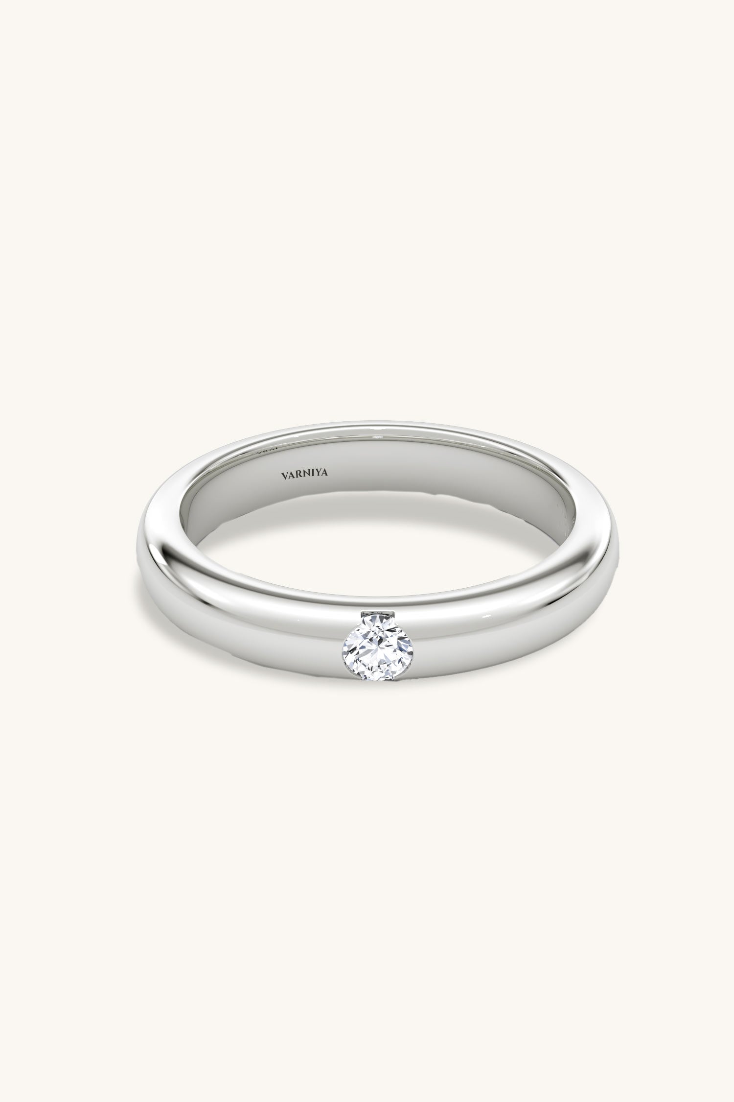 Catarina Men's Round Brilliant Solitaire Band