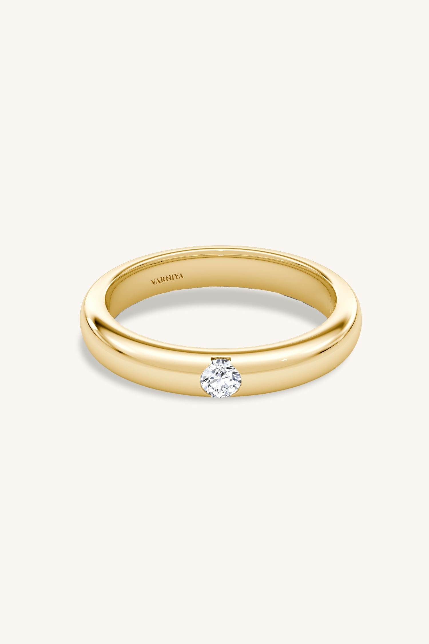 Catarina Men's Round Brilliant Solitaire Band