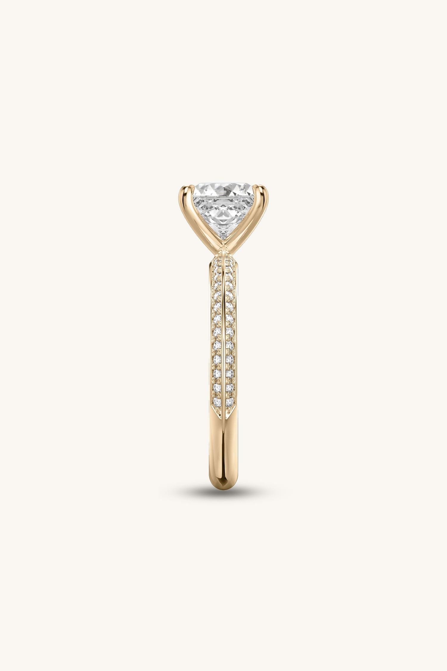 Amália Princess Solitaire Pavé Ring