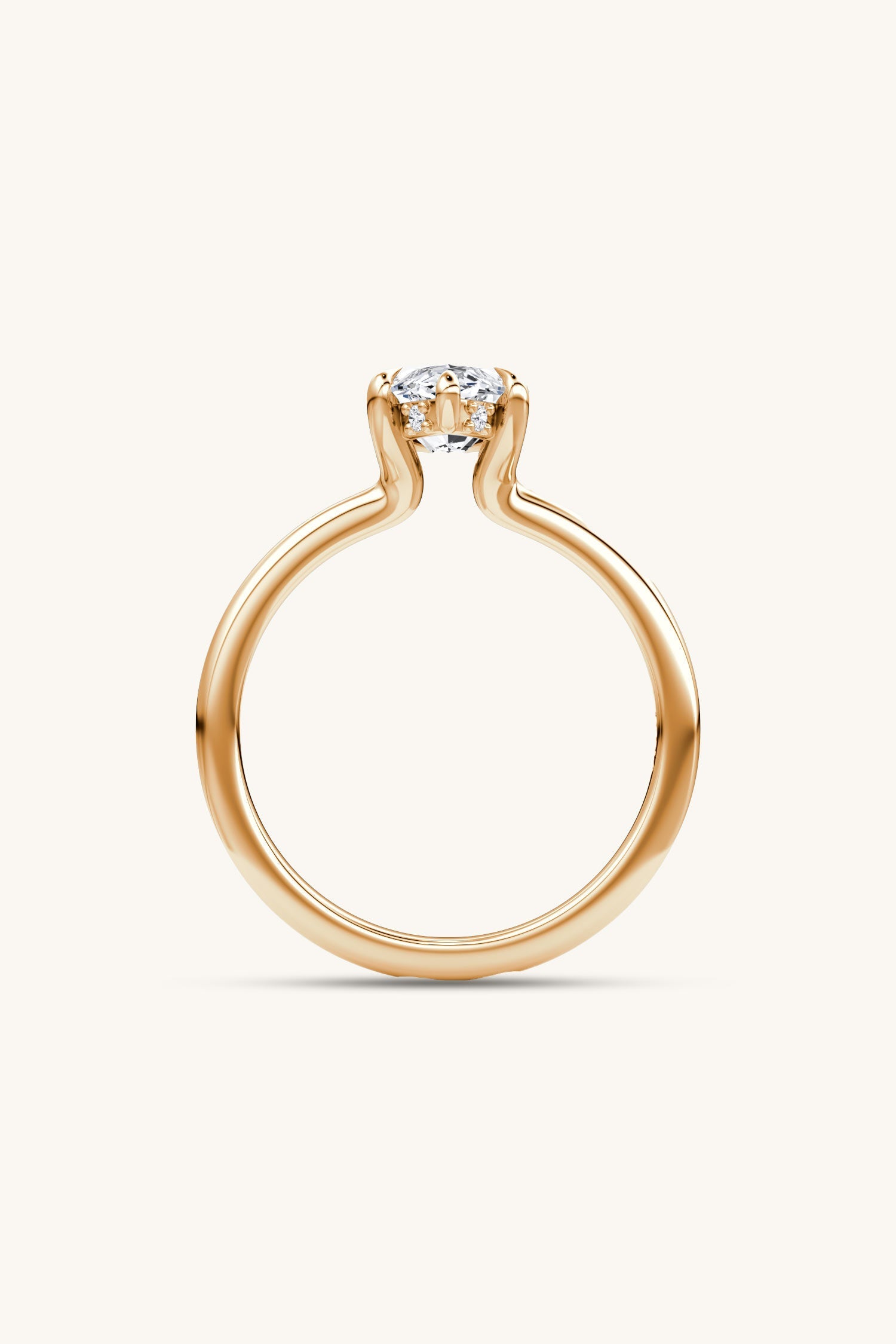 Bella Luna Halo 2 Carat Marquise Solitaire Ring