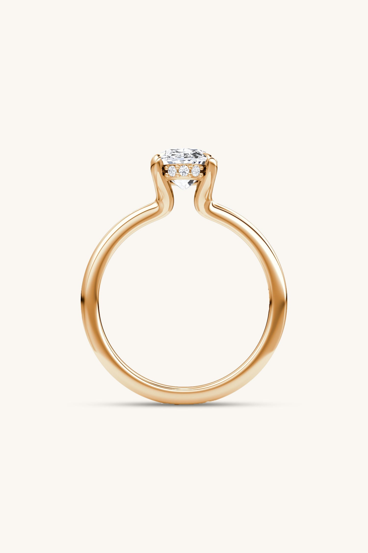 Bella Luna Halo 2 Carat Oval Solitaire Ring