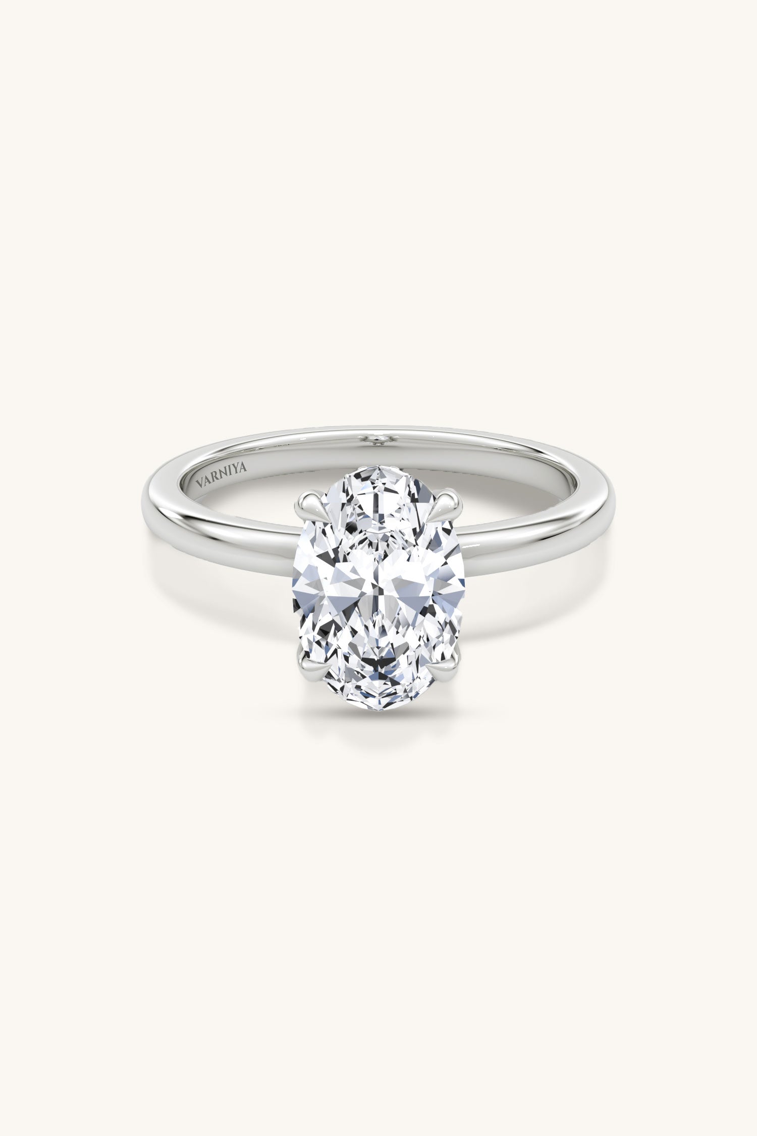 Bella Luna Halo 2 Carat Oval Solitaire Ring