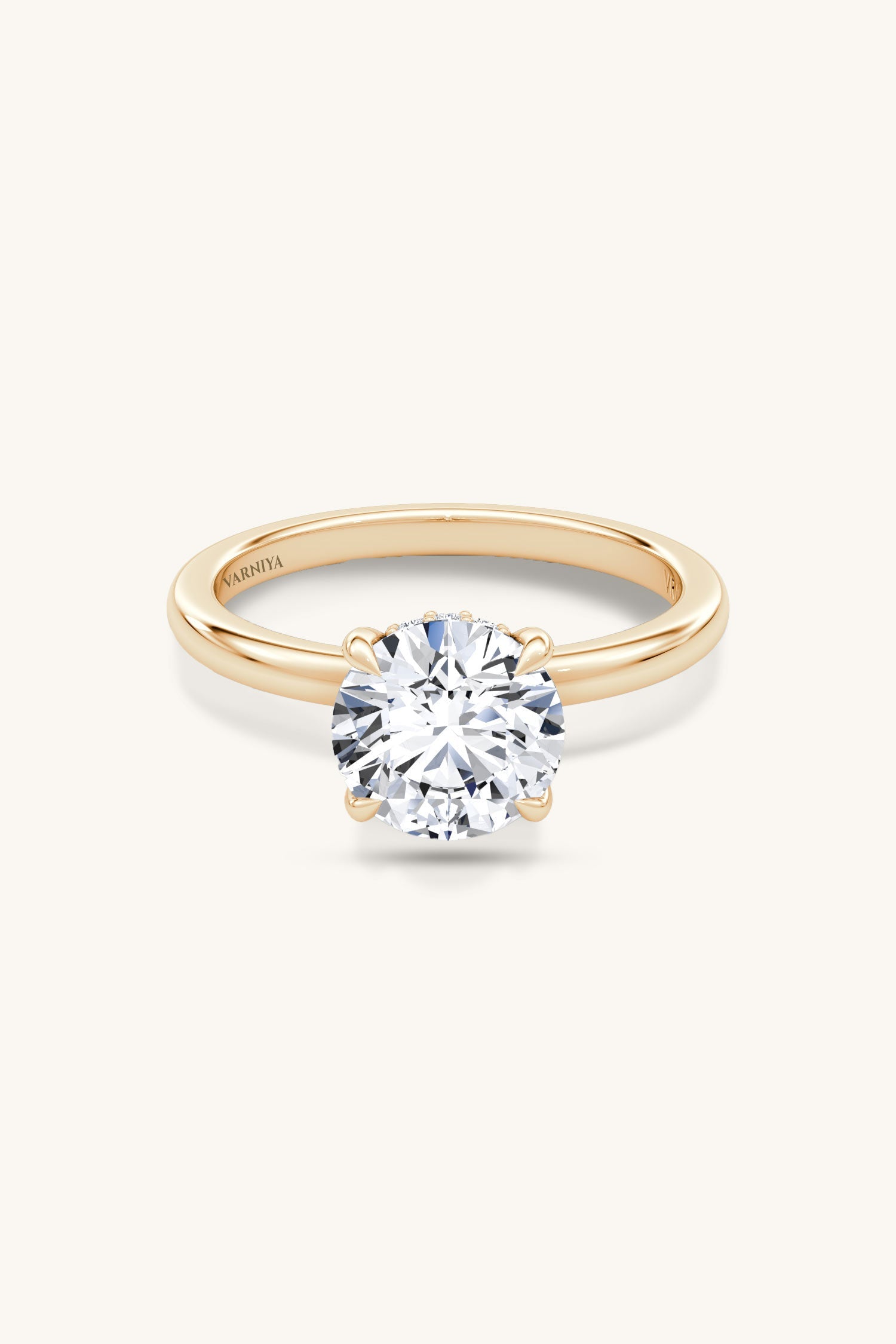 Bella Luna Halo Round Brilliant Solitaire Ring