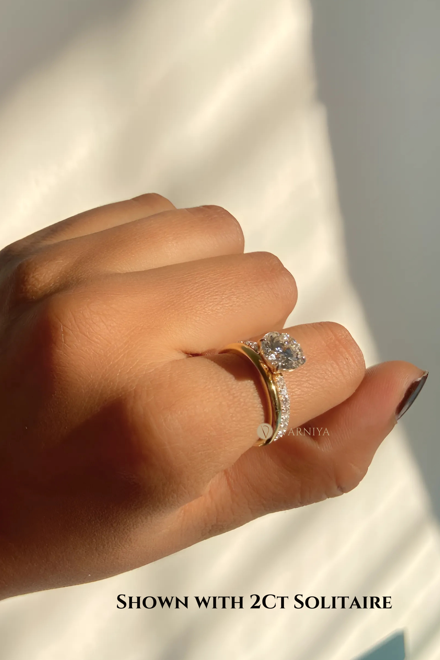 4 Prong Classic Grace Round Brilliant Solitaire Pavé Ring