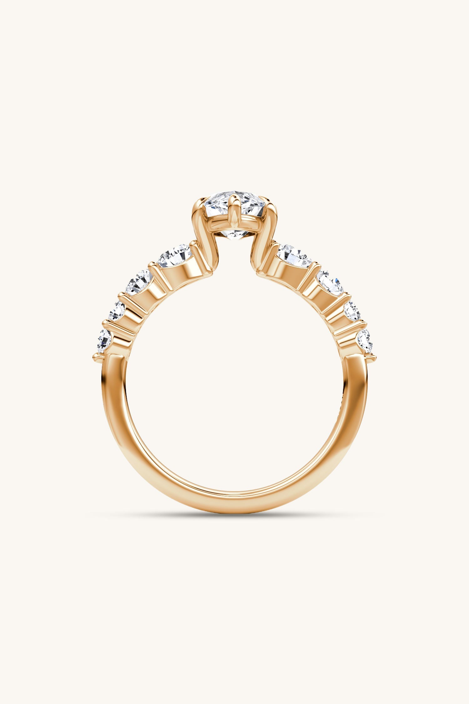 Cielo Marquise Solitaire Pavé Ring