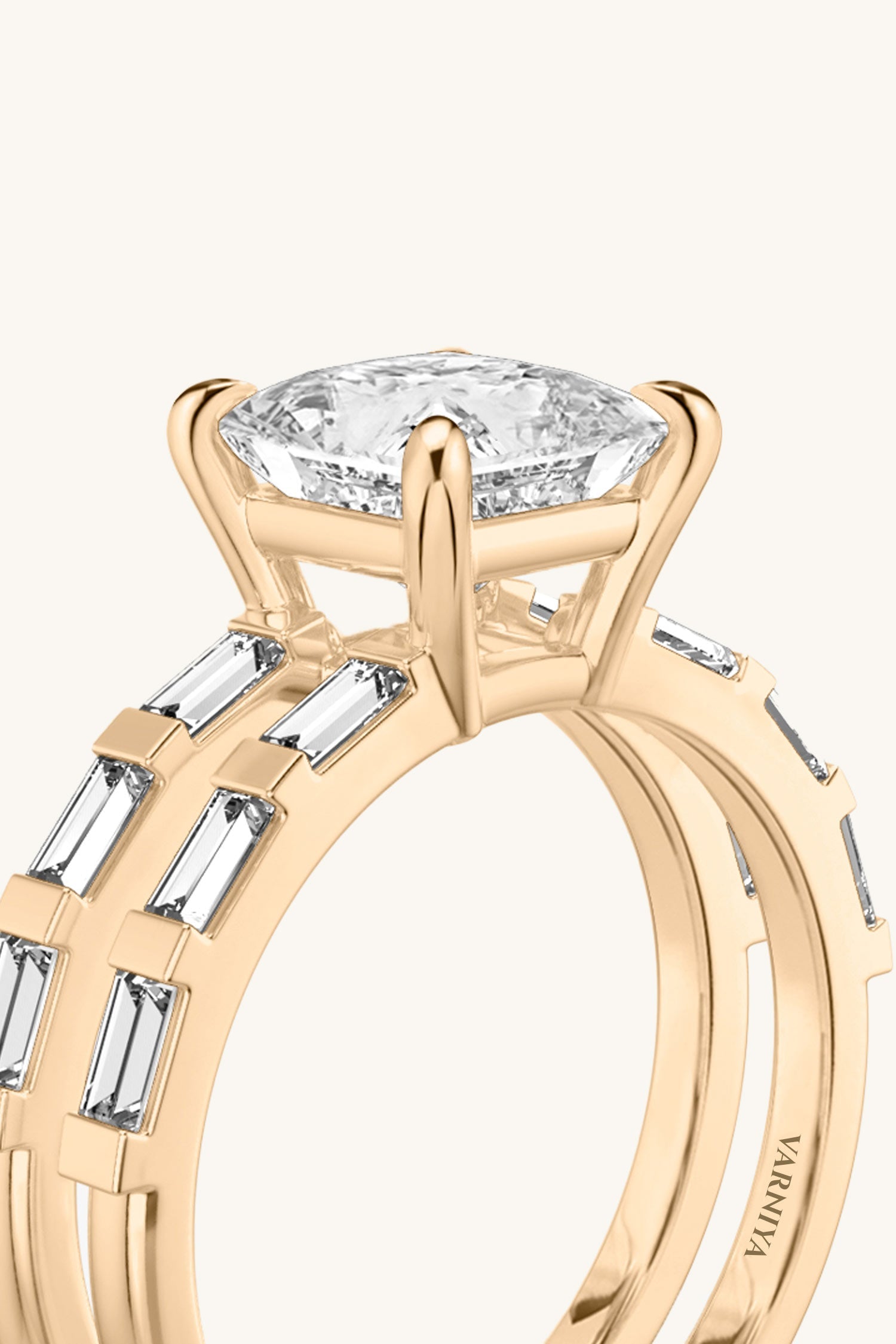 Bicephal Princess French Pavé Ring