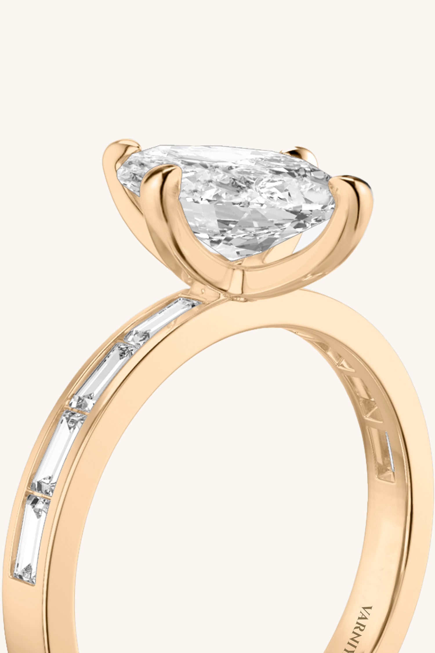 Sequinne Marquise Channel Pavé Band