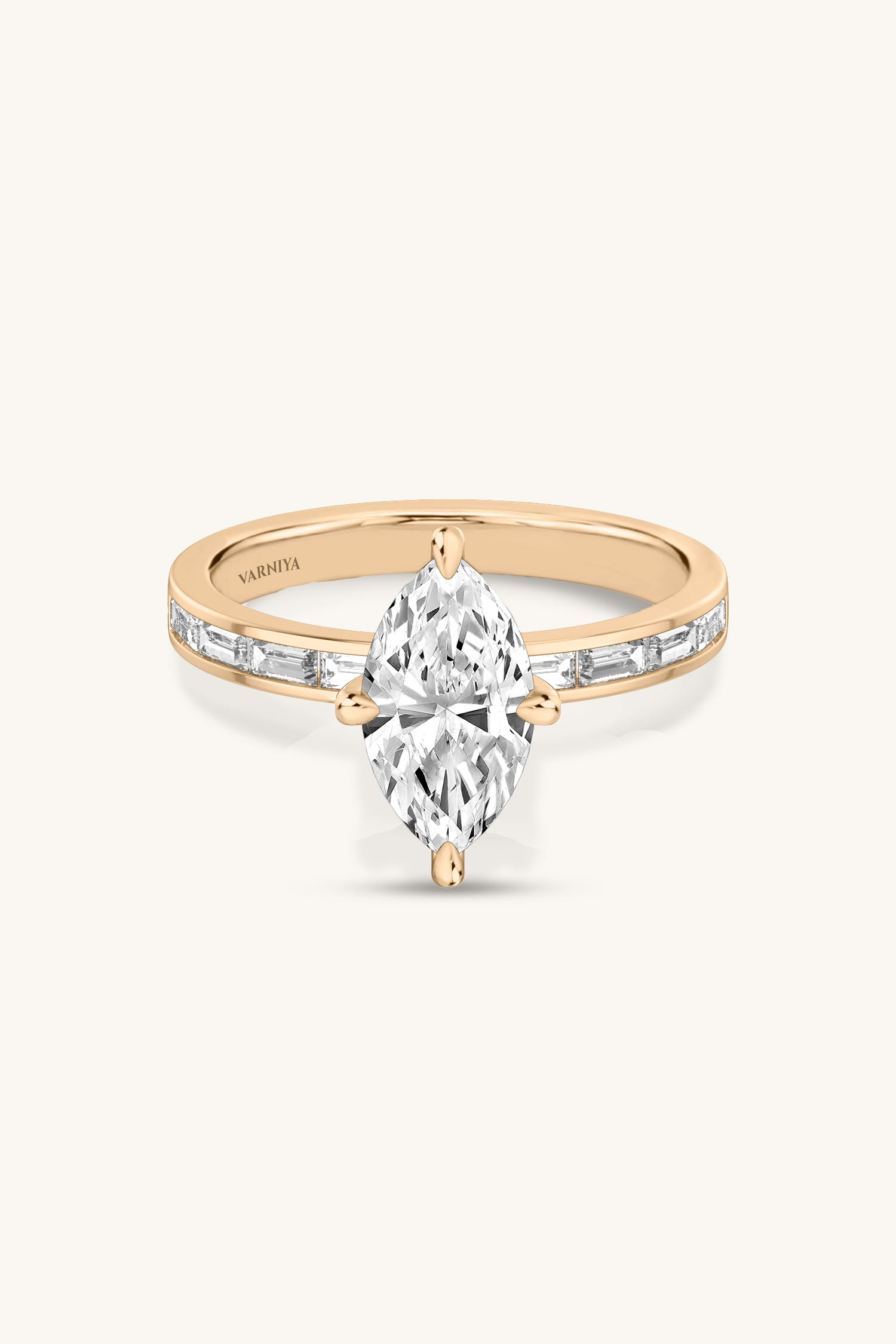 Sequinne Marquise Channel Pavé Band