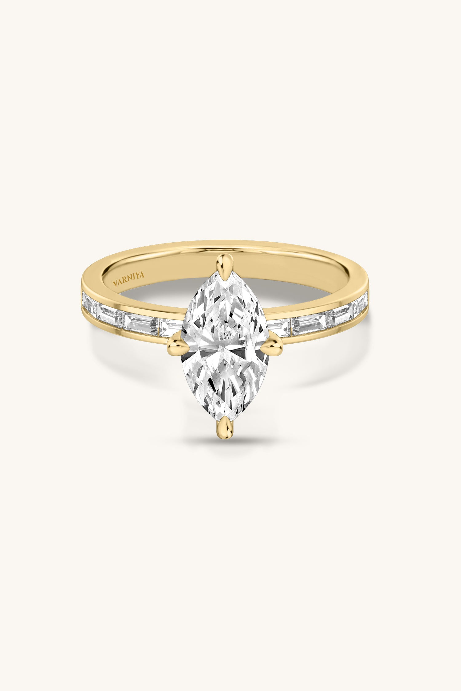Sequinne Marquise Channel Pavé Band